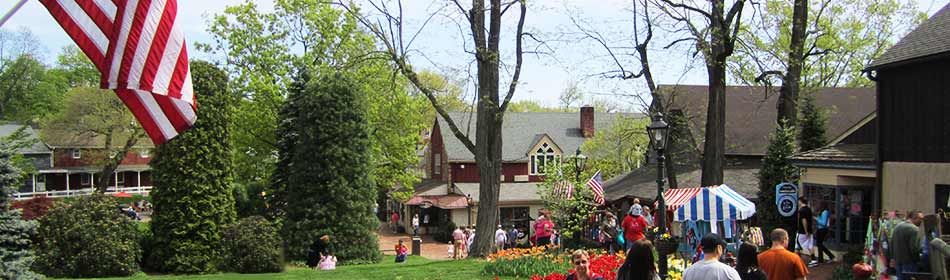 Peddler's Village is a 42-acre, outdoor shopping mall featuring 65 retail shops and merchants, 3 restaurants, a 71 room hotel and a Family Entertainment Center. in the Yardley, Bucks County PA area